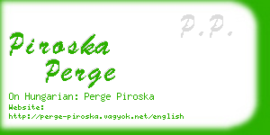piroska perge business card